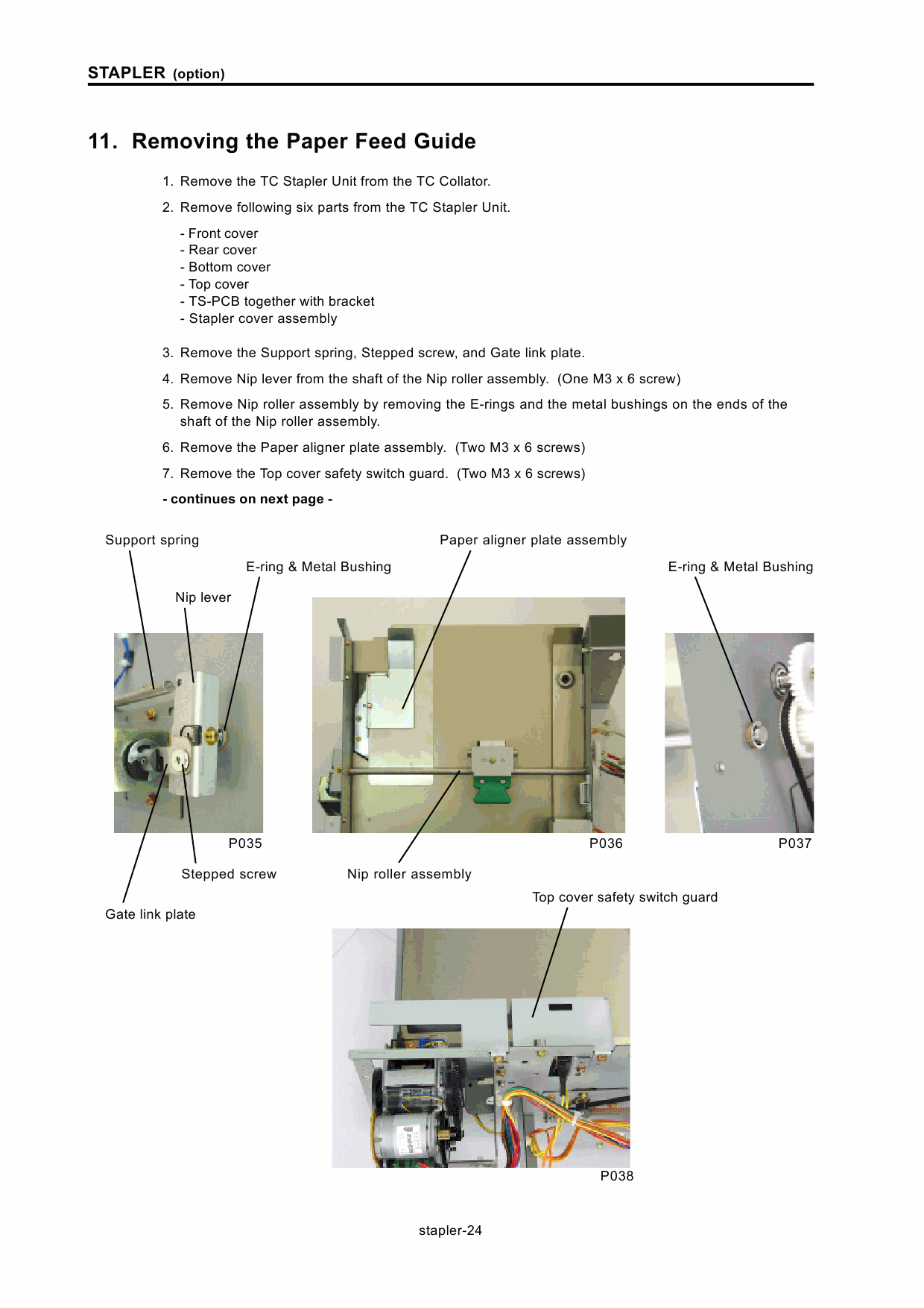 RISO TC 5100 Stapler-Option TECHNICAL Service Manual-2